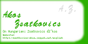 akos zsatkovics business card
